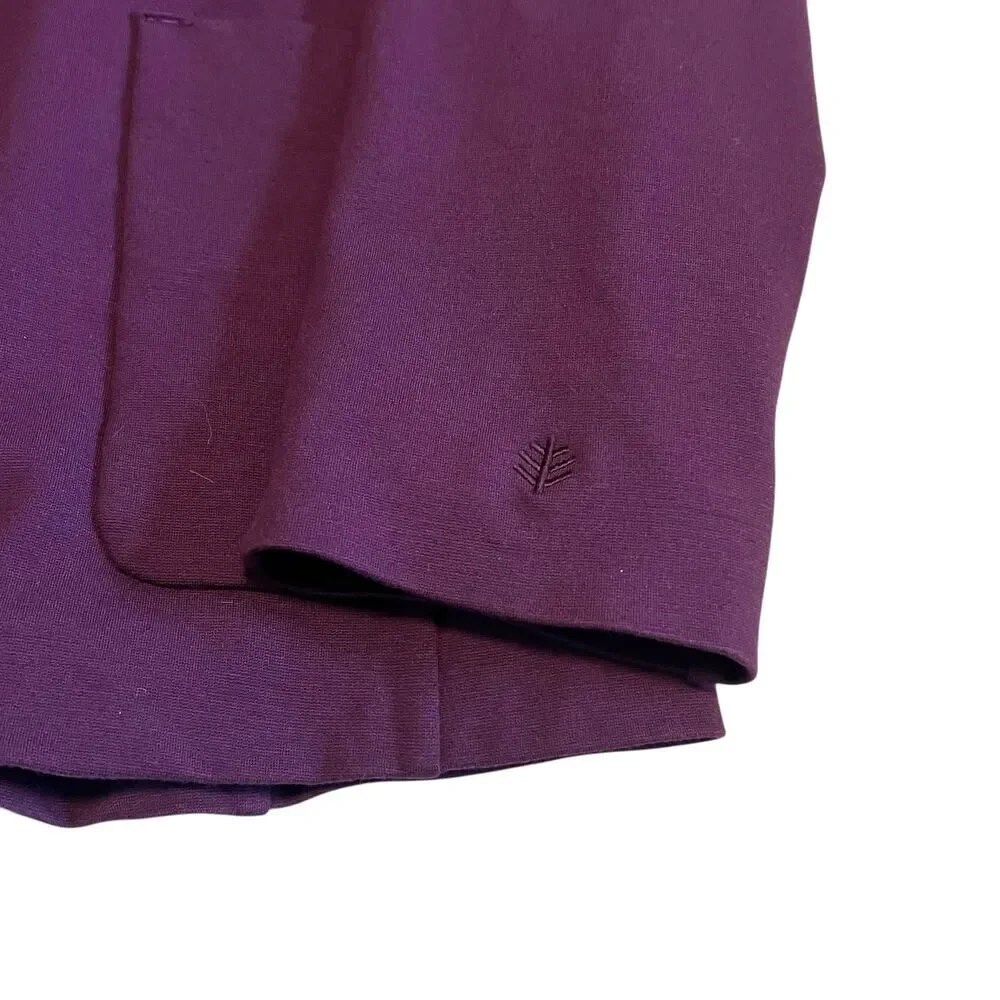 Coolibar Women's Key Cove Jacket Single Button Blazer UPF 50 Deep Wine Sz M - Picture 6 of 11